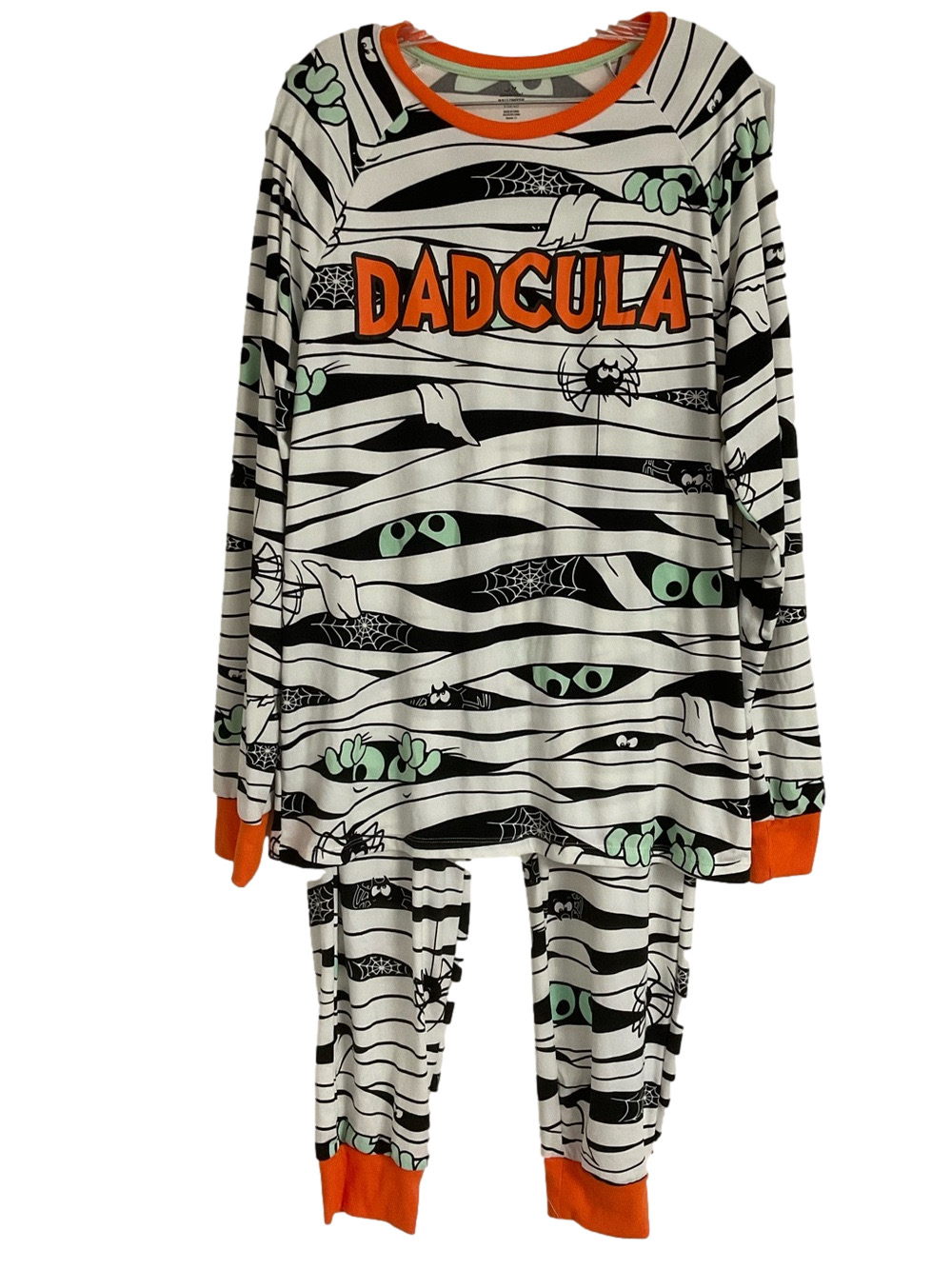 Way to Celebrate “Dadcula” Mummy Halloween Pajama Set Size Large